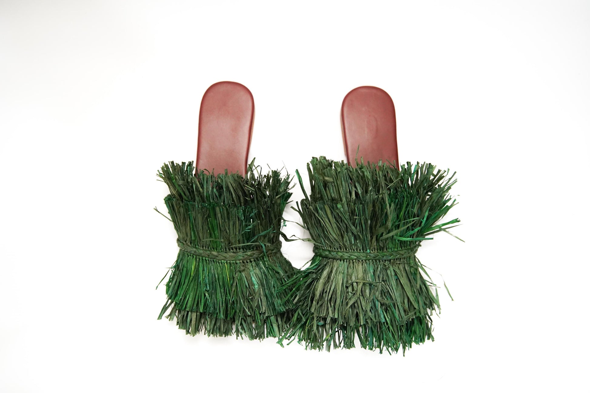 Handmade Raffia Slide Sandals, Comfortable, Lightweight Summer Shoes from Morocco