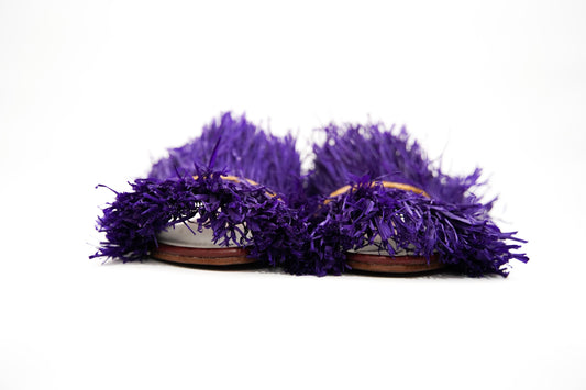 Handmade Raffia Slide Sandals, Comfortable, Lightweight Summer Shoes from Morocco