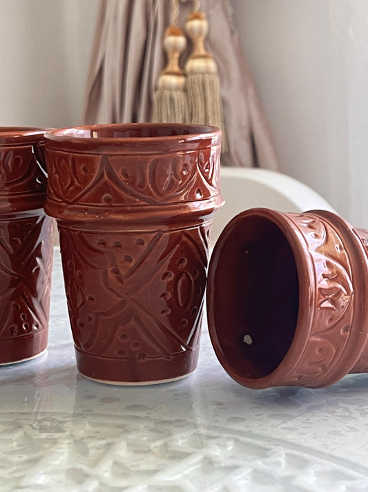 Moroccan Beldi Mug, Handmade, Boho Ceramic Tea Mug from Morocco