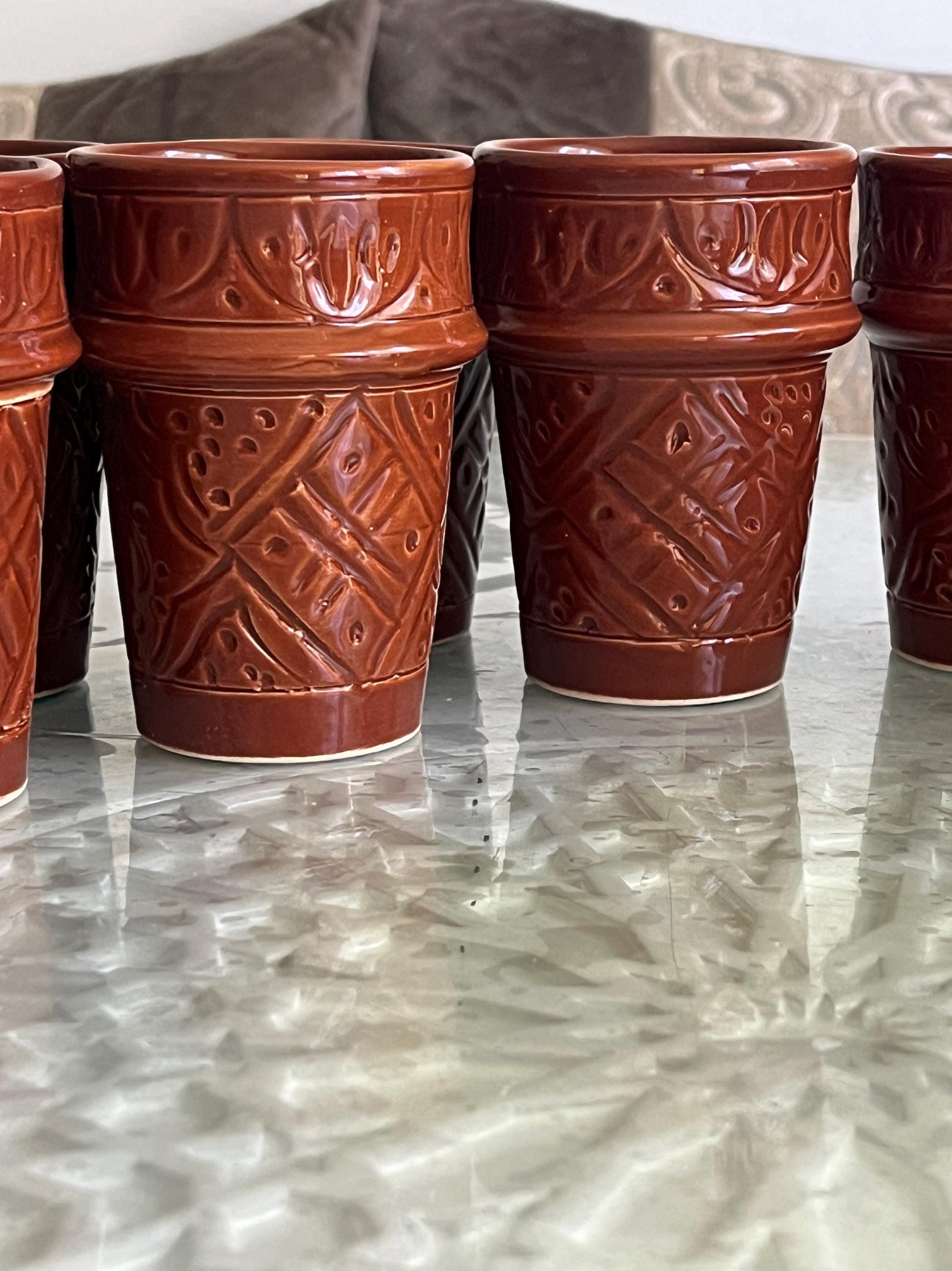 Moroccan Beldi Mug, Handmade, Boho Ceramic Tea Mug from Morocco