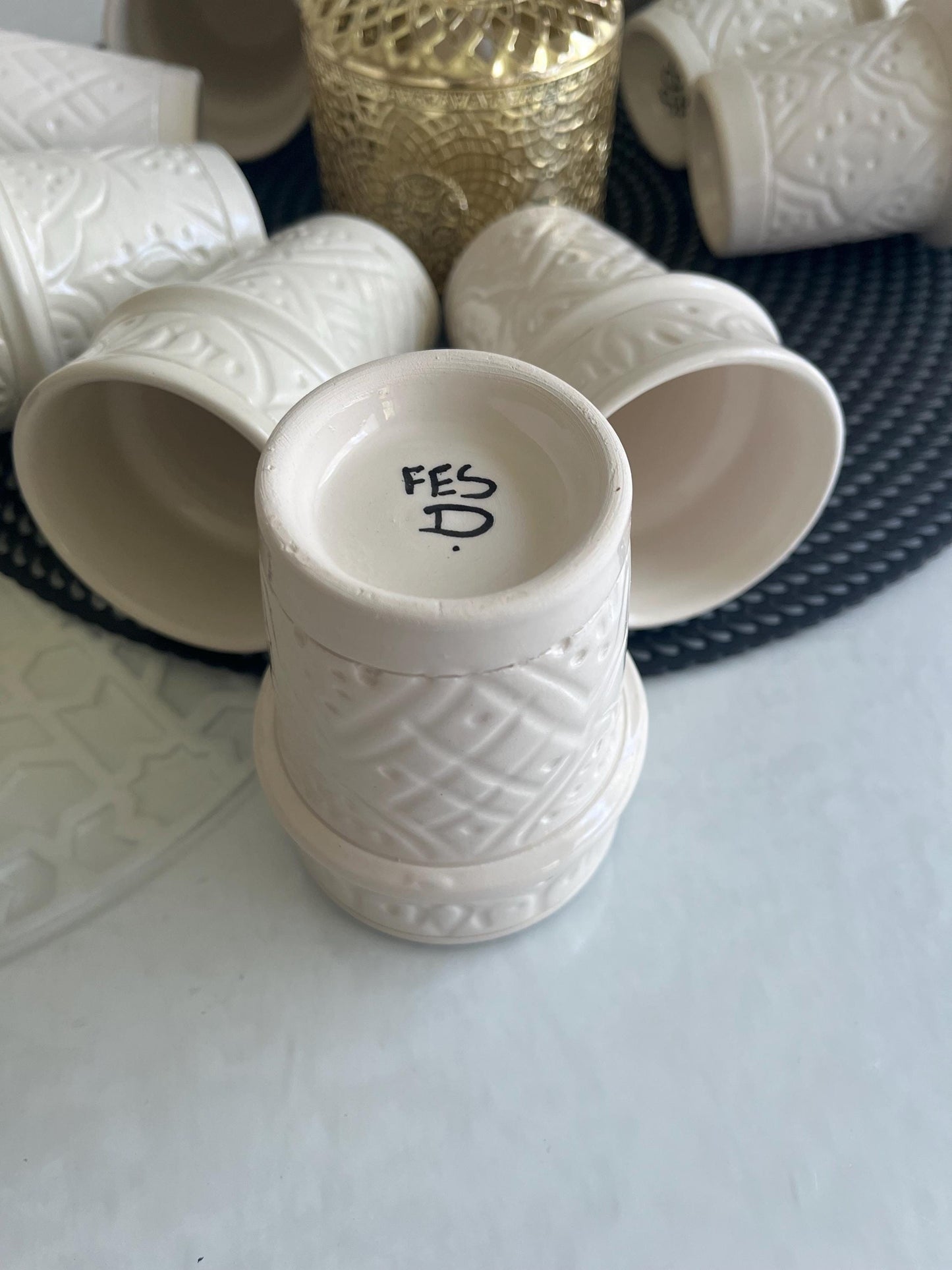 Moroccan Beldi Mug, Handmade, Boho Ceramic Tea Mug from Morocco