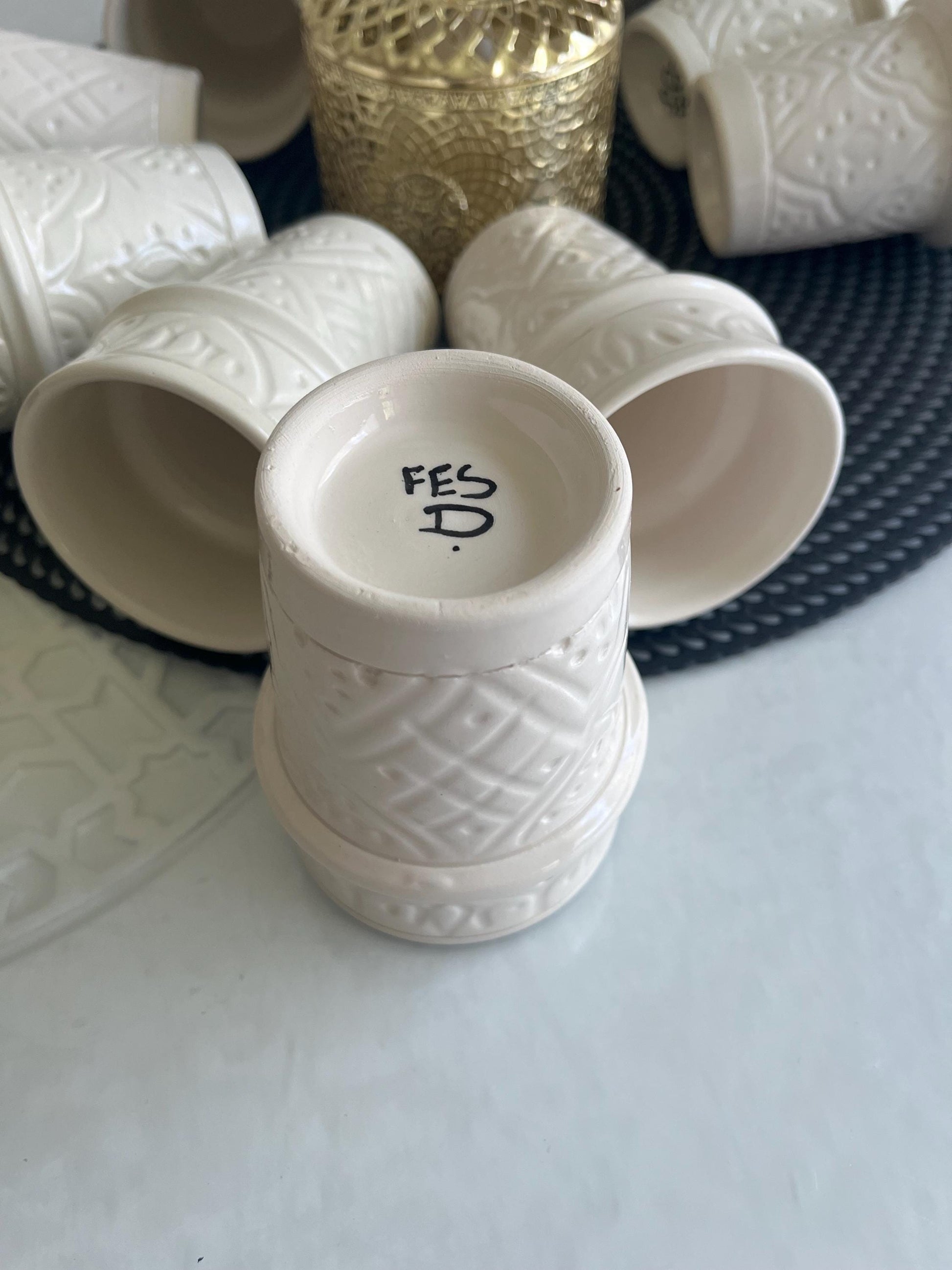 Moroccan Beldi Mug, Handmade, Boho Ceramic Tea Mug from Morocco