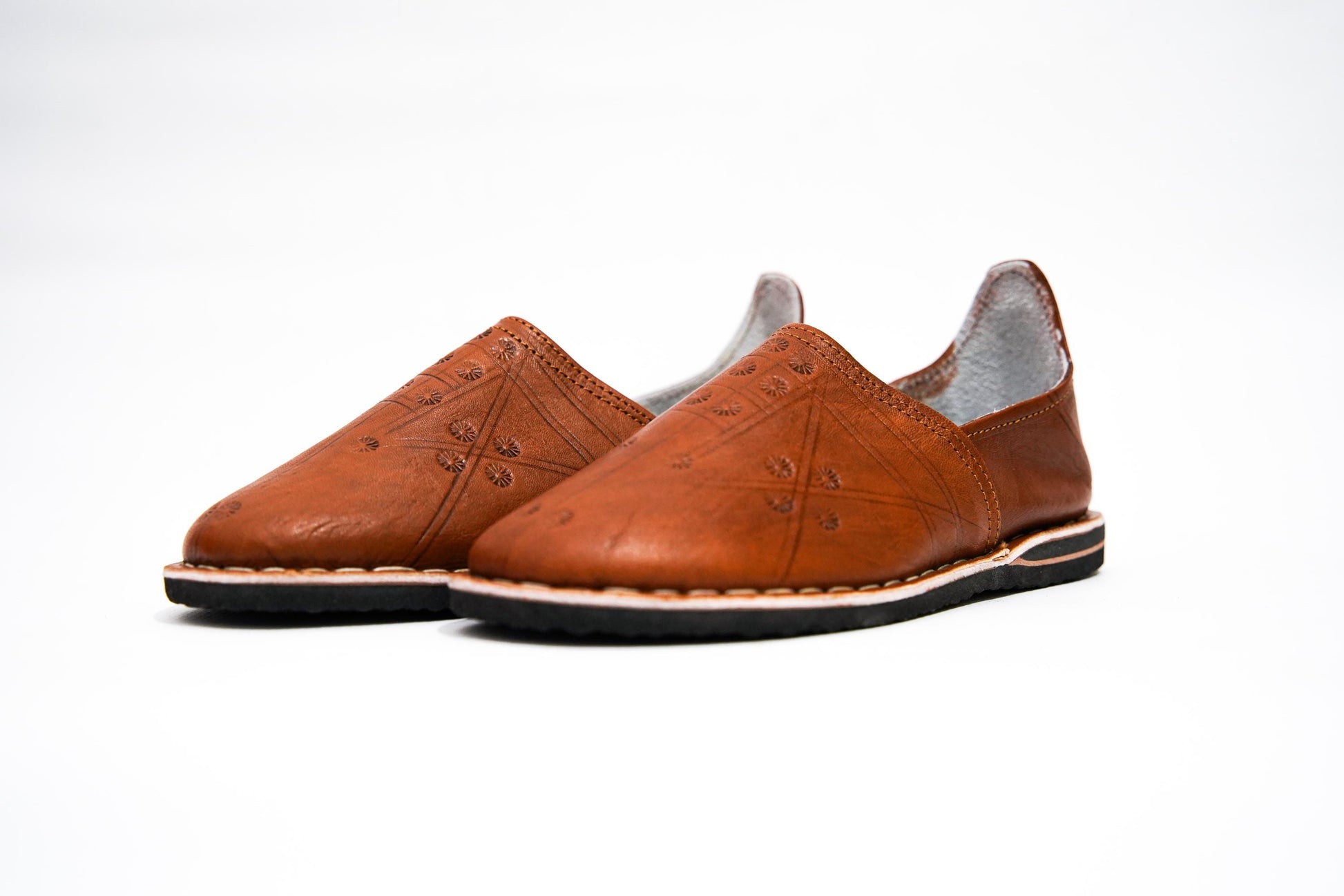 Handmade Moroccan Babouche Leather Slippers for Men, Uthentic Sheepskin Slip-Ons, Comfortable and Durable