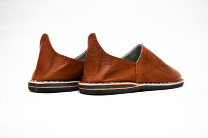 Handmade Moroccan Babouche Leather Slippers for Men, Uthentic Sheepskin Slip-Ons, Comfortable and Durable