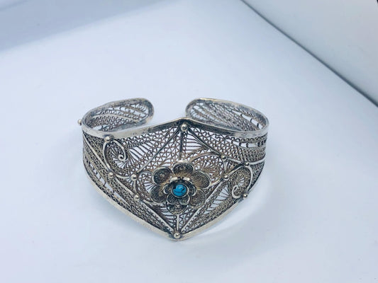 Handcrafted Silver Bracelet, Silver Filigree Bracelet, Traditional Work, Craft Jewelry