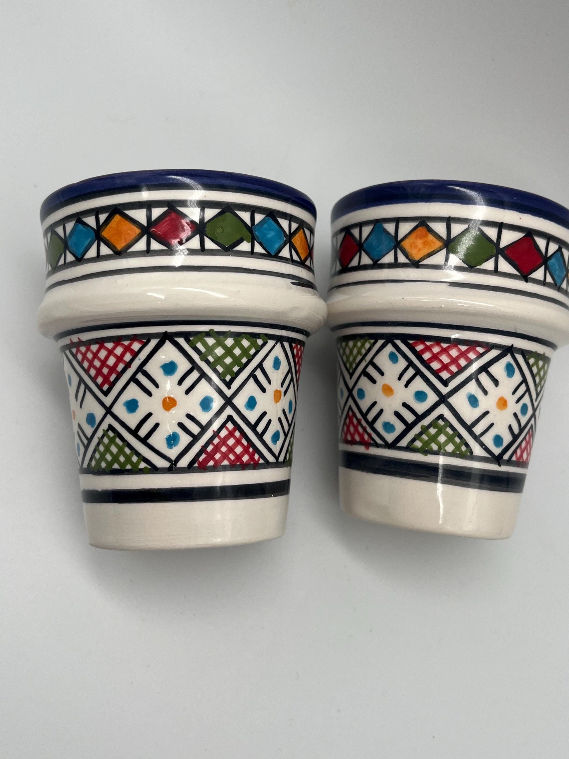 Moroccan Beldi Mug, Handmade, Boho Ceramic Tea Mug from Morocco