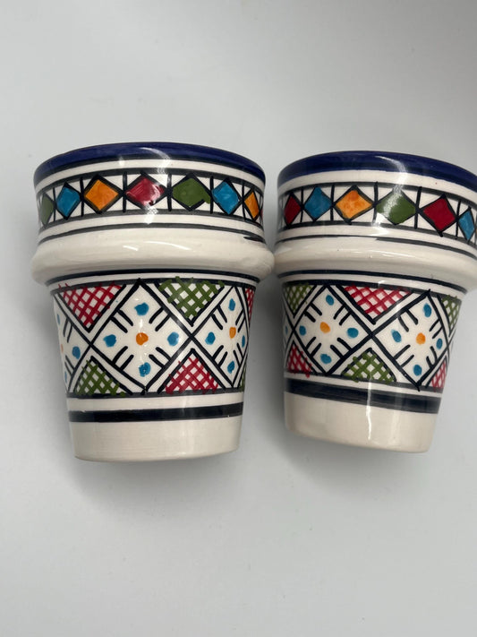 Moroccan Beldi Mug, Handmade, Boho Ceramic Tea Mug from Morocco