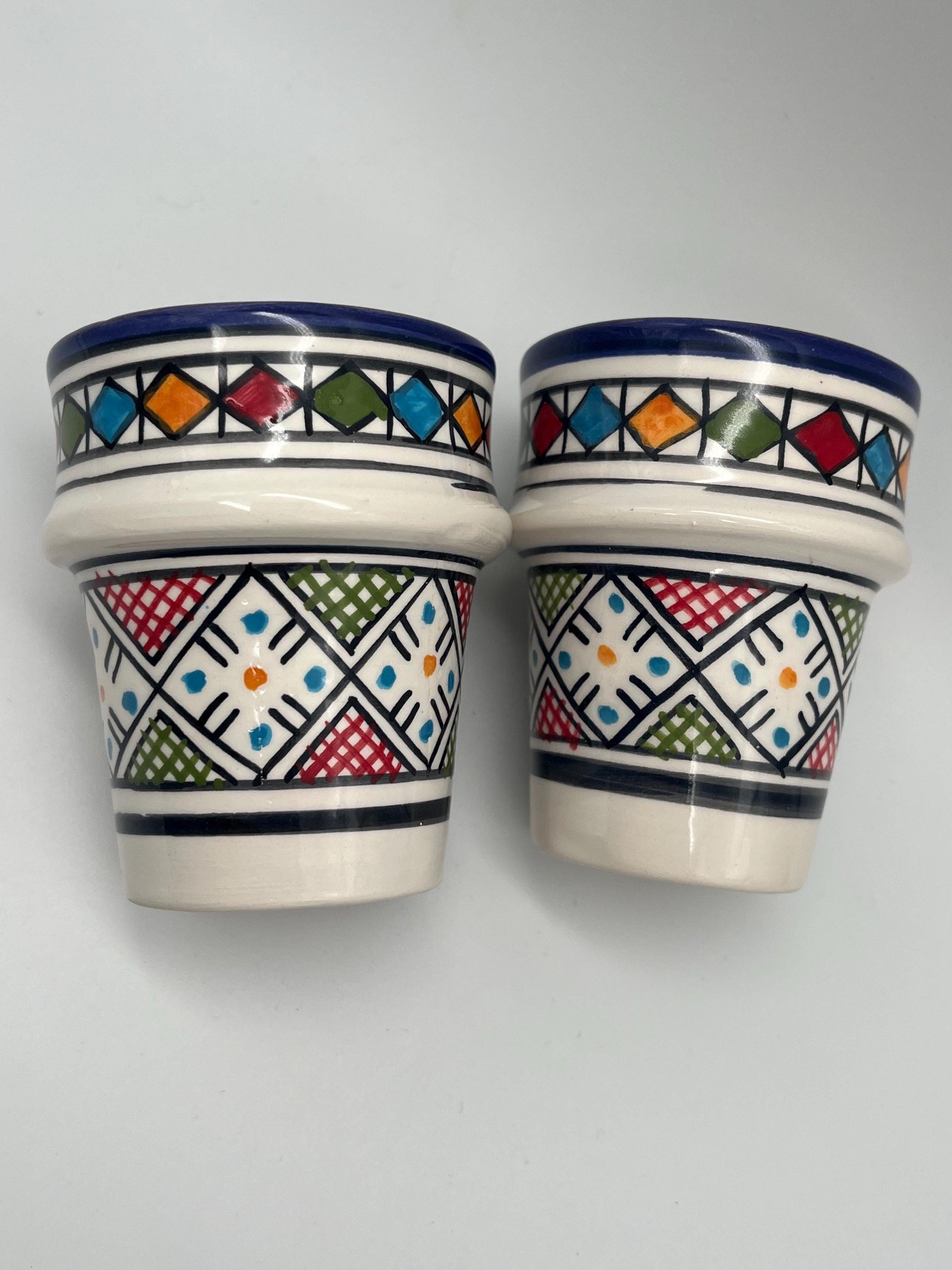 Moroccan Beldi Mug, Handmade, Boho Ceramic Tea Mug from Morocco