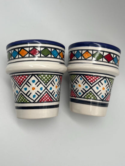 Moroccan Beldi Mug, Handmade, Boho Ceramic Tea Mug from Morocco
