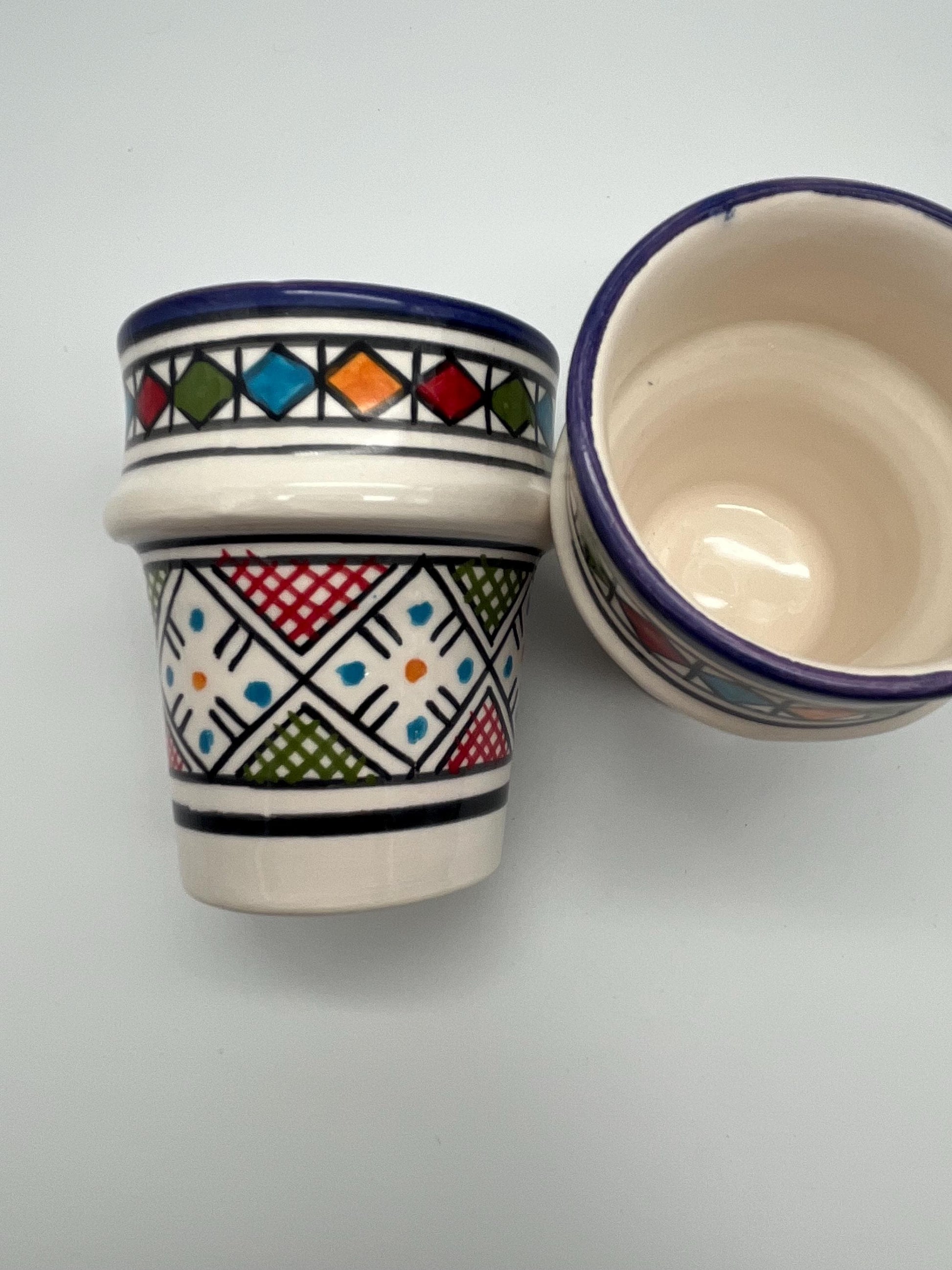 Moroccan Beldi Mug, Handmade, Boho Ceramic Tea Mug from Morocco
