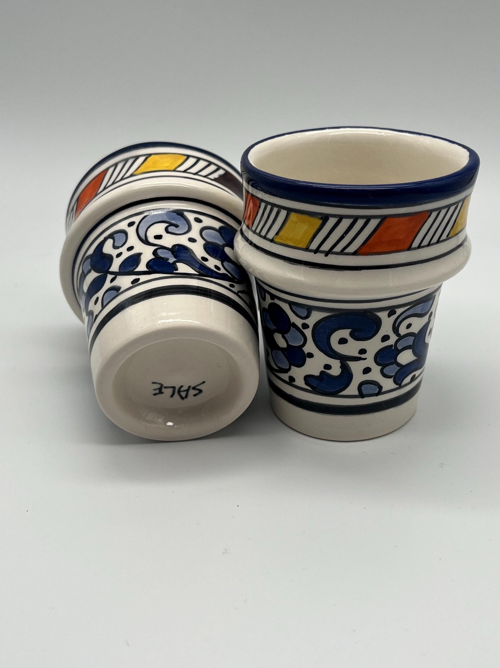 Moroccan Beldi Mug, Handmade, Boho Ceramic Tea Mug from Morocco