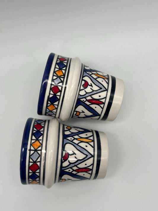 Moroccan Beldi Mug, Handmade, Boho Ceramic Tea Mug from Morocco