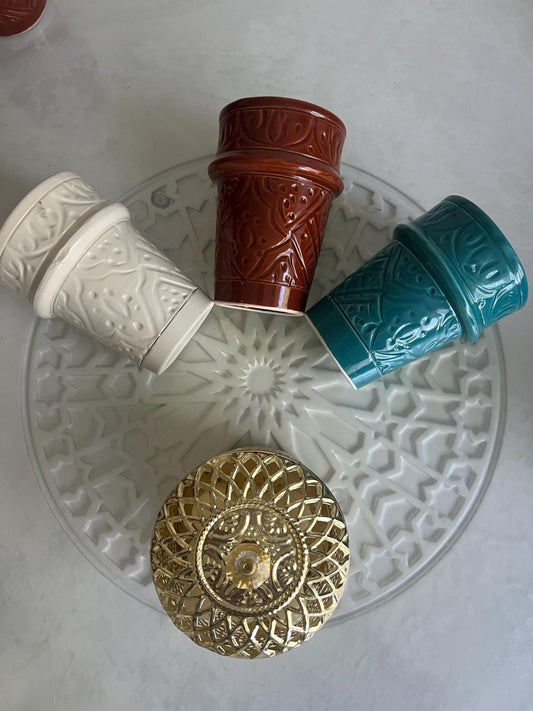 Moroccan Beldi Mug, Handmade, Boho Ceramic Tea Mug from Morocco