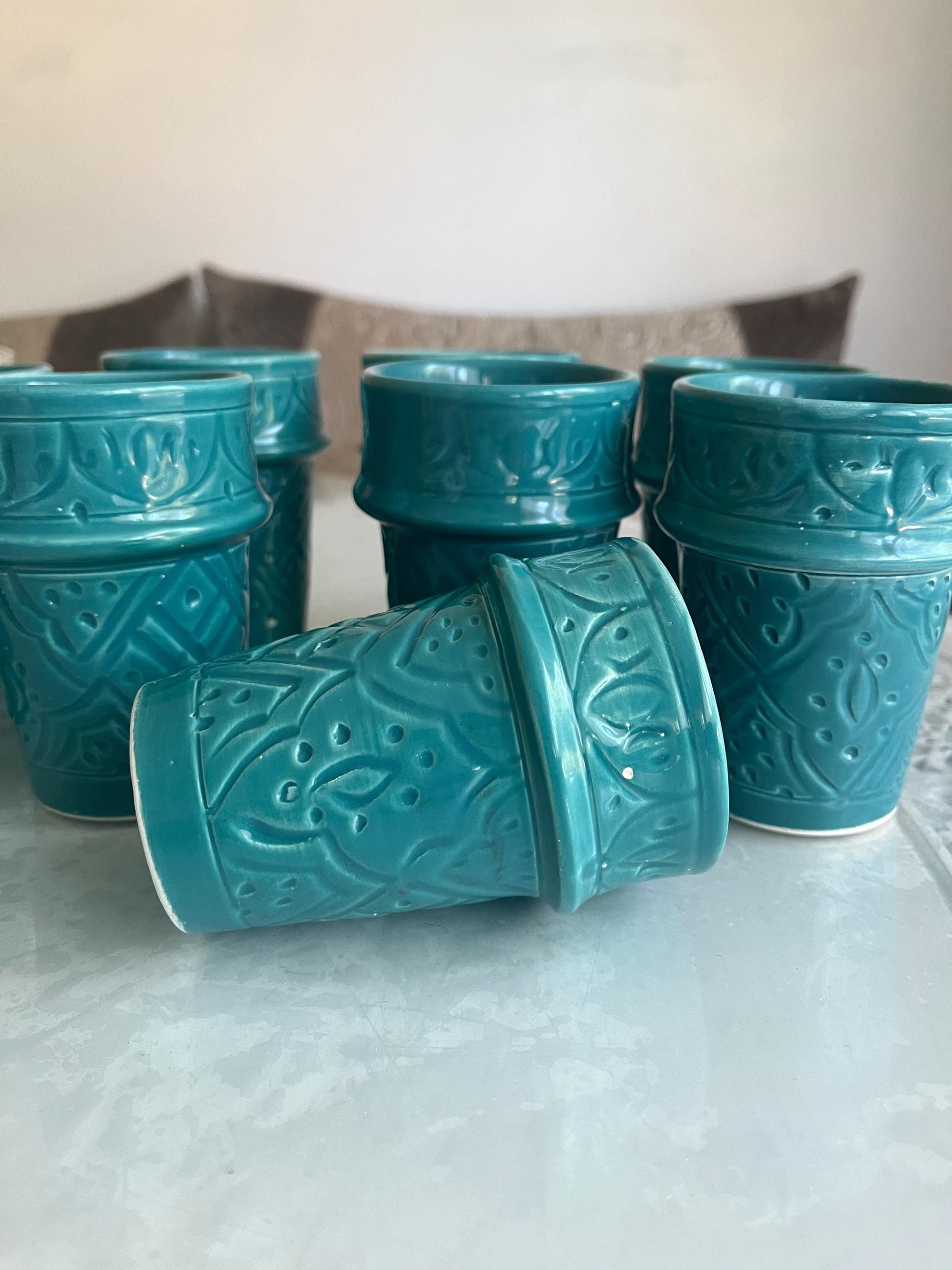 Moroccan Beldi Mug, Handmade, Boho Ceramic Tea Mug from Morocco