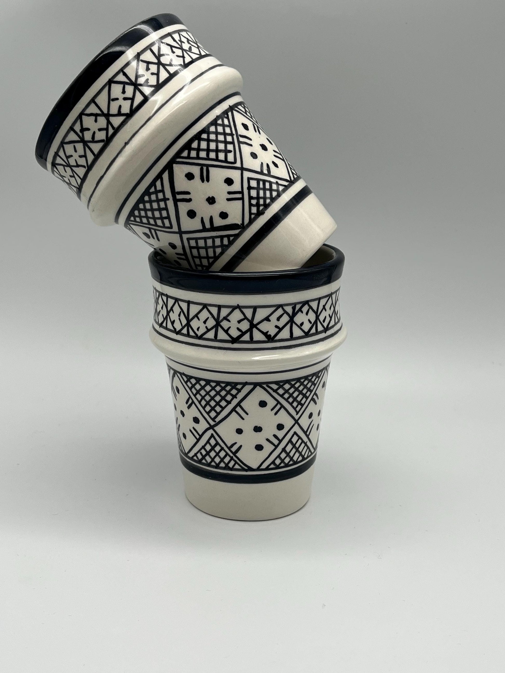Moroccan Beldi Mug, Handmade, Boho Ceramic Tea Mug from Morocco