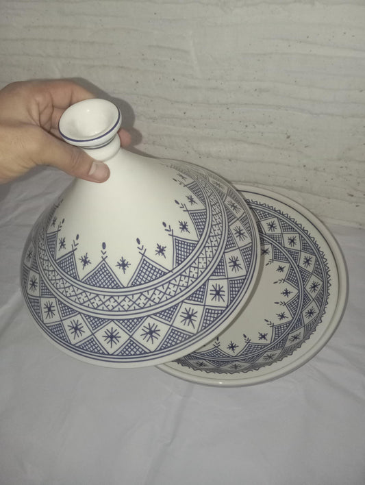 Moroccan Ceramic Tagine , Handmade Ceramic Pot Decorative and Functional Moroccan Tagine for Any Kitchen Berber Tagine Perfect for Gifting