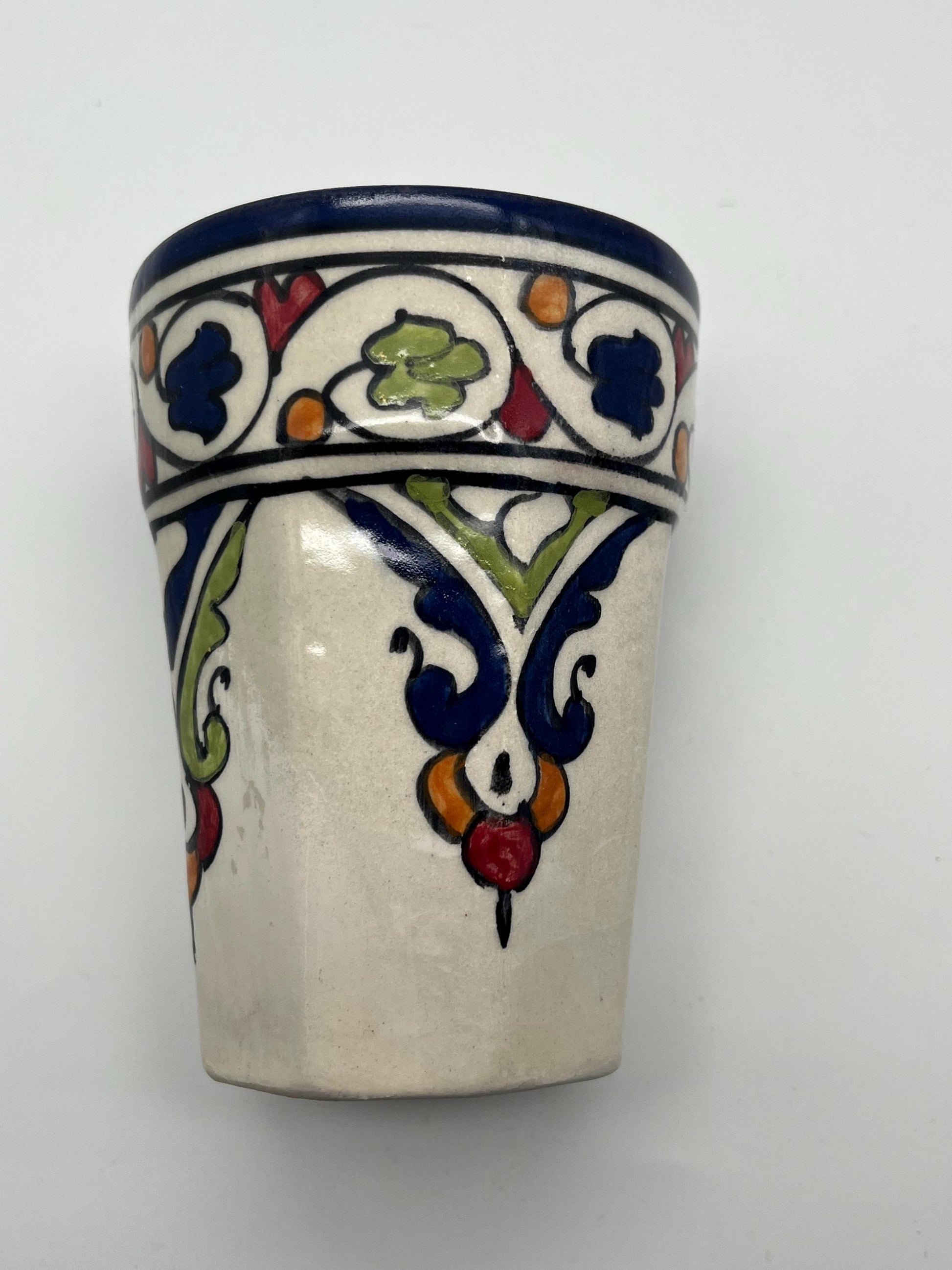 Moroccan Beldi Mug, Handmade, Boho Ceramic Tea Mug from Morocco