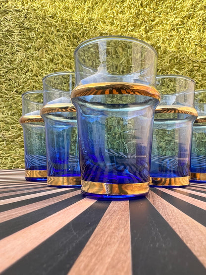 Set of 5 Moroccan Beldi Glasses Handmade
