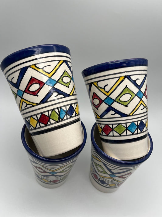 Moroccan Beldi Mug, Handmade, Boho Ceramic Tea Mug from Morocco