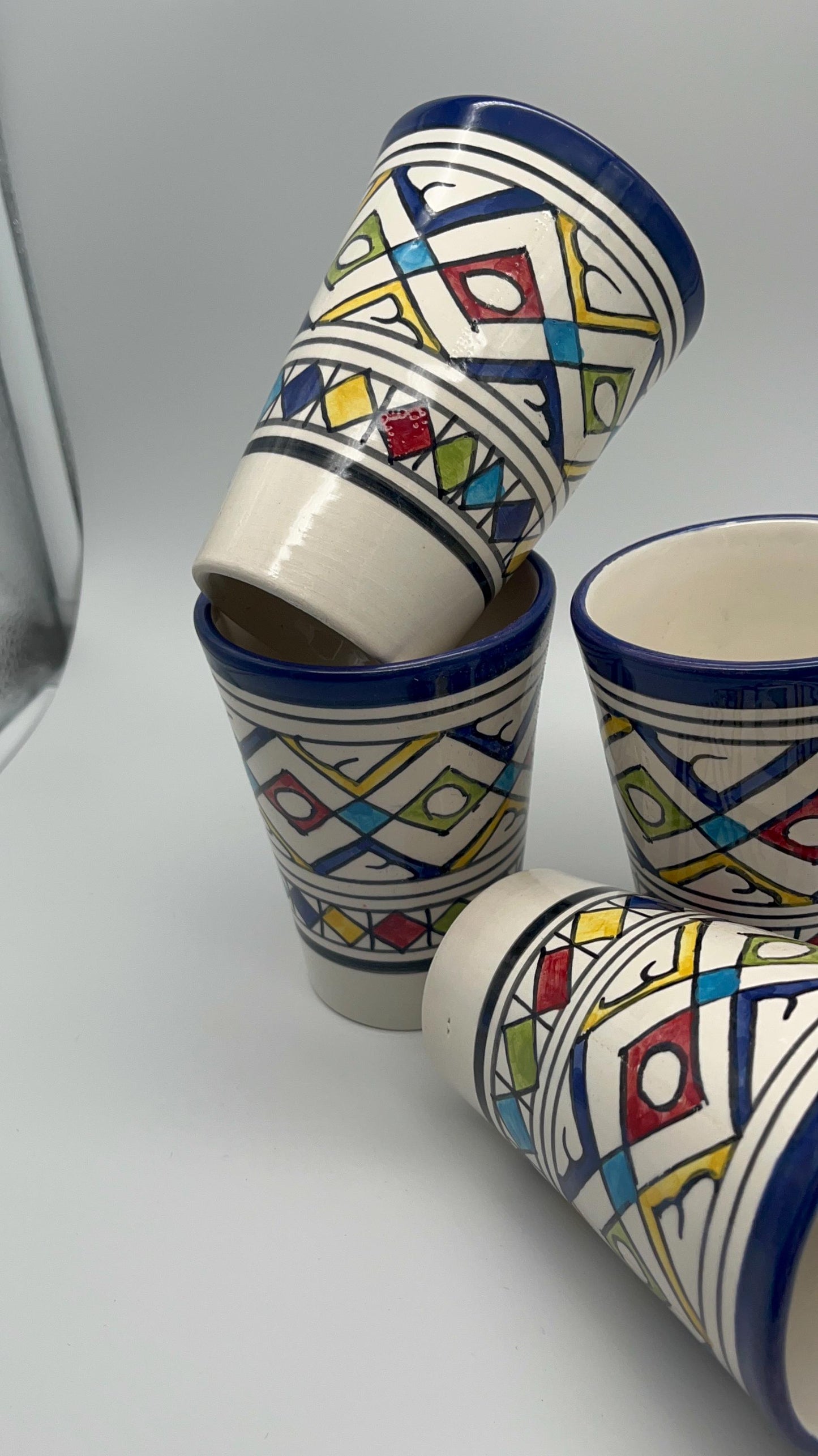 Moroccan Beldi Mug, Handmade, Boho Ceramic Tea Mug from Morocco