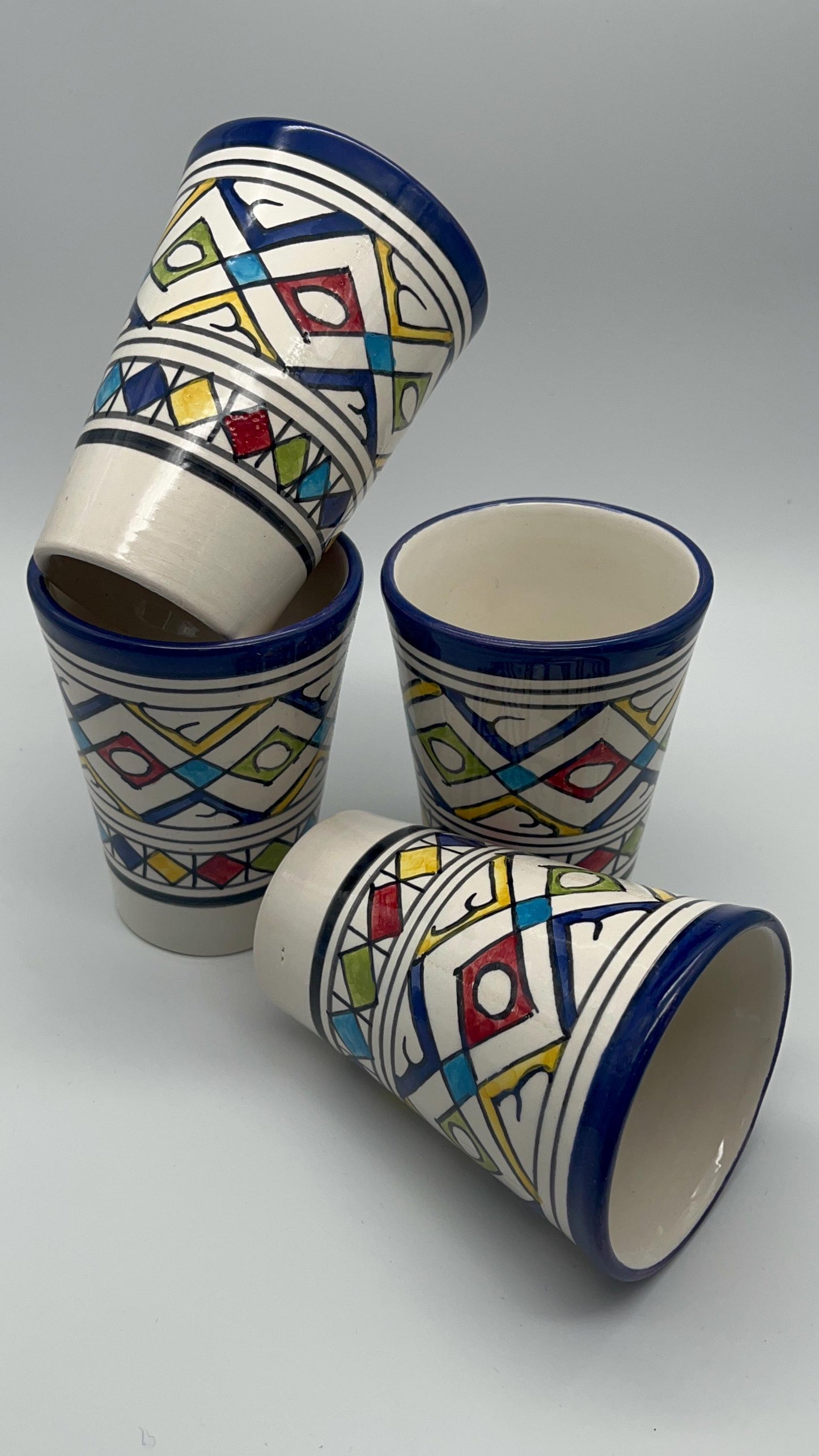 Moroccan Beldi Mug, Handmade, Boho Ceramic Tea Mug from Morocco