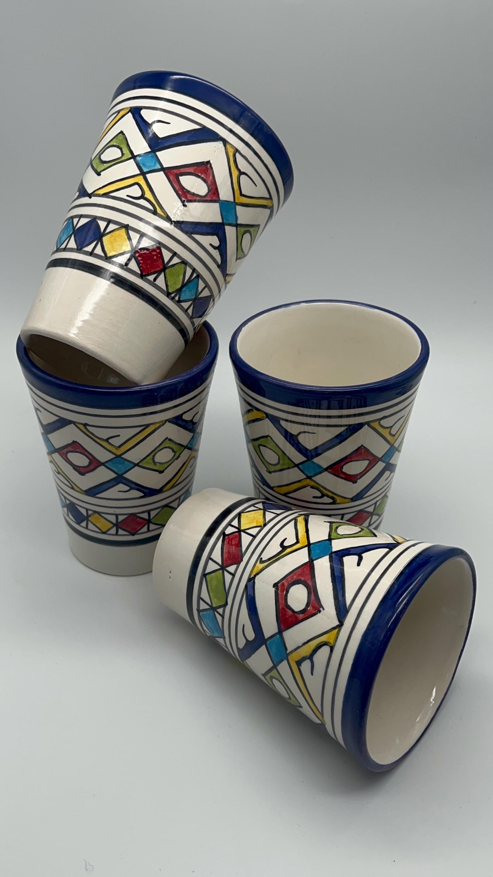 Moroccan Beldi Mug, Handmade, Boho Ceramic Tea Mug from Morocco