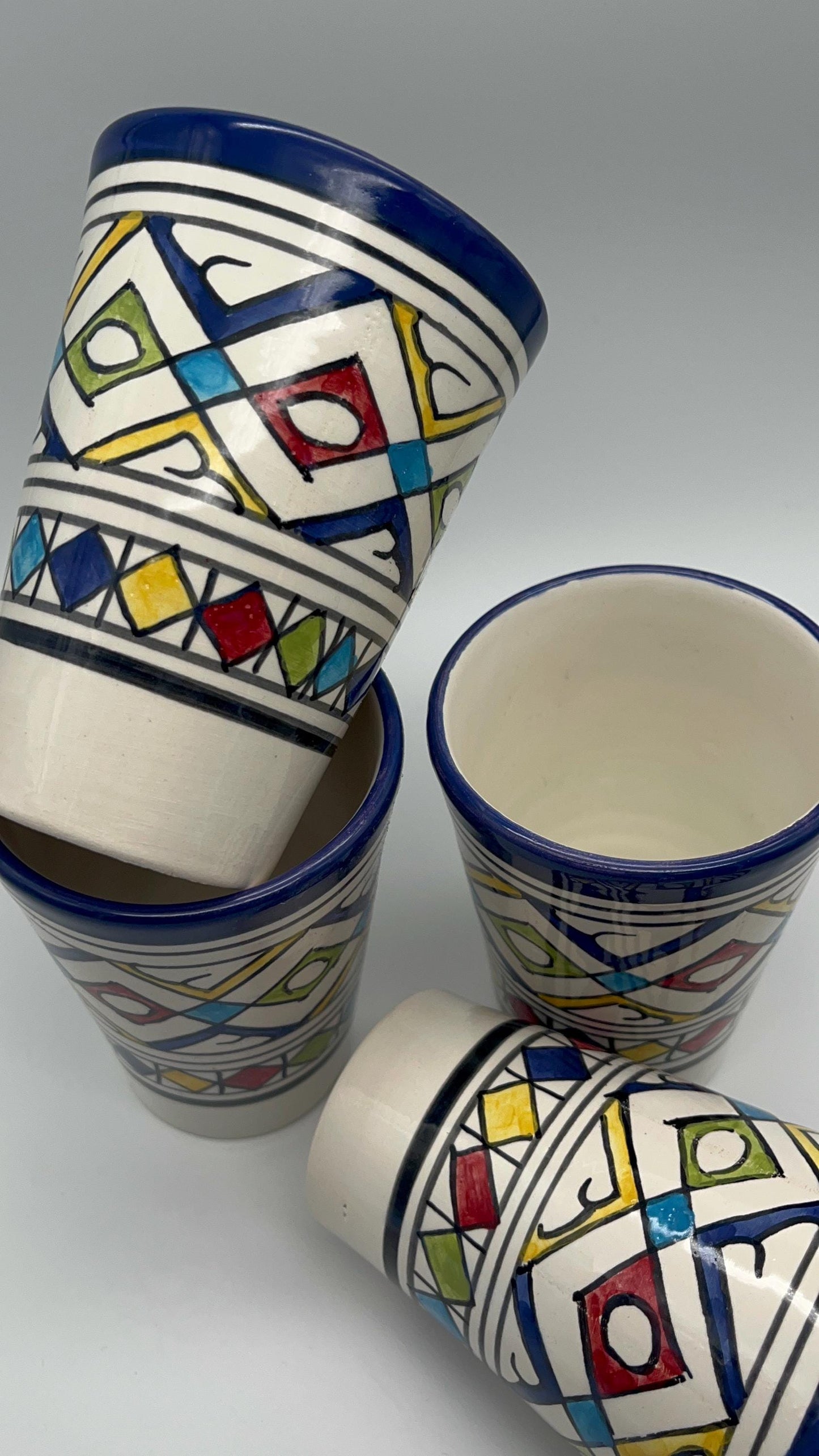 Moroccan Beldi Mug, Handmade, Boho Ceramic Tea Mug from Morocco