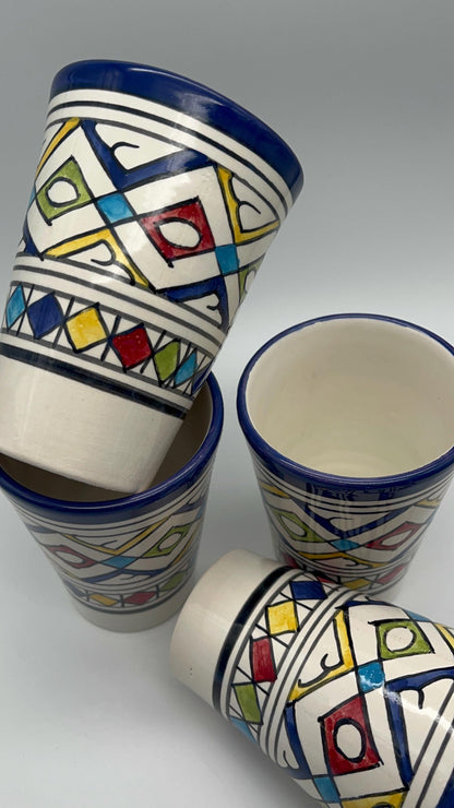 Moroccan Beldi Mug, Handmade, Boho Ceramic Tea Mug from Morocco