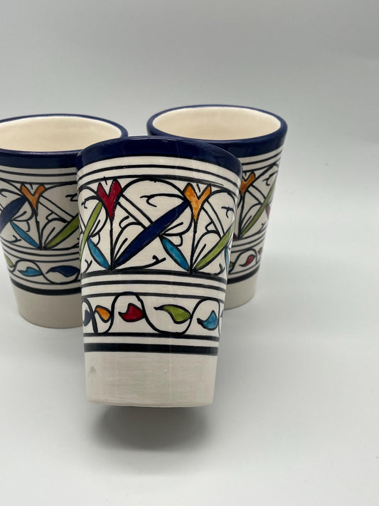 Moroccan Beldi Mug, Handmade, Boho Ceramic Tea Mug from Morocco