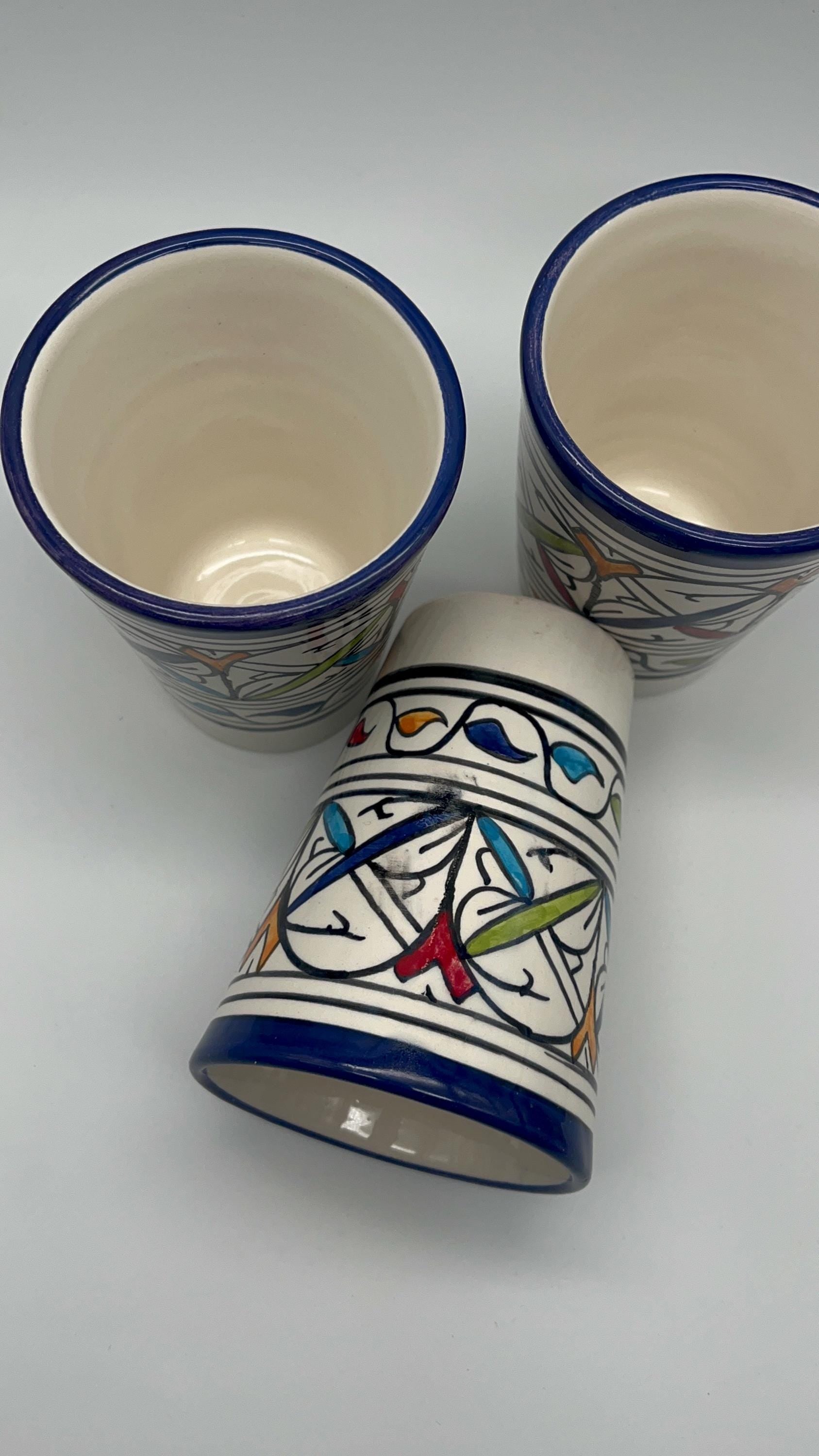 Moroccan Beldi Mug, Handmade, Boho Ceramic Tea Mug from Morocco