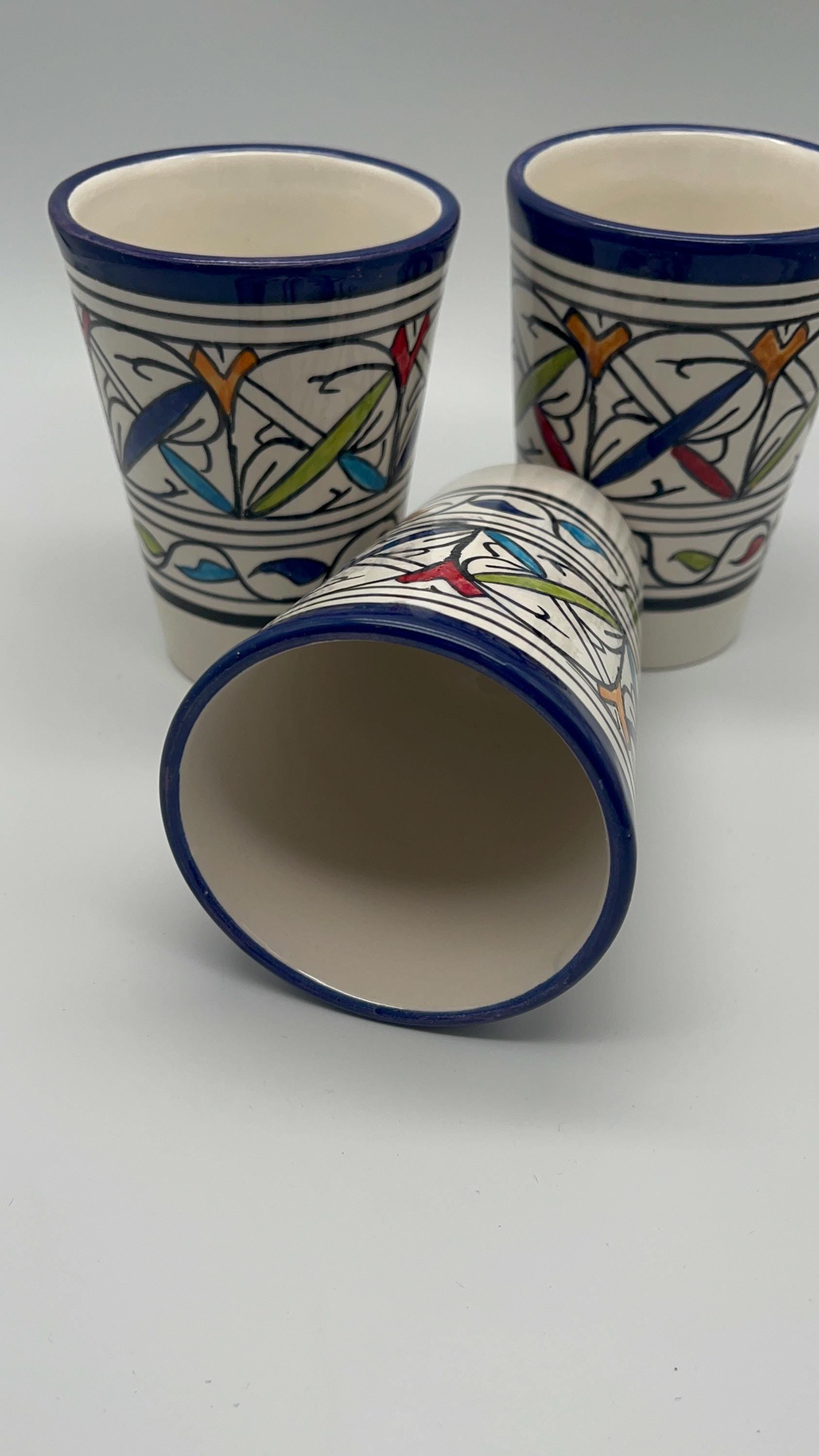 Moroccan Beldi Mug, Handmade, Boho Ceramic Tea Mug from Morocco