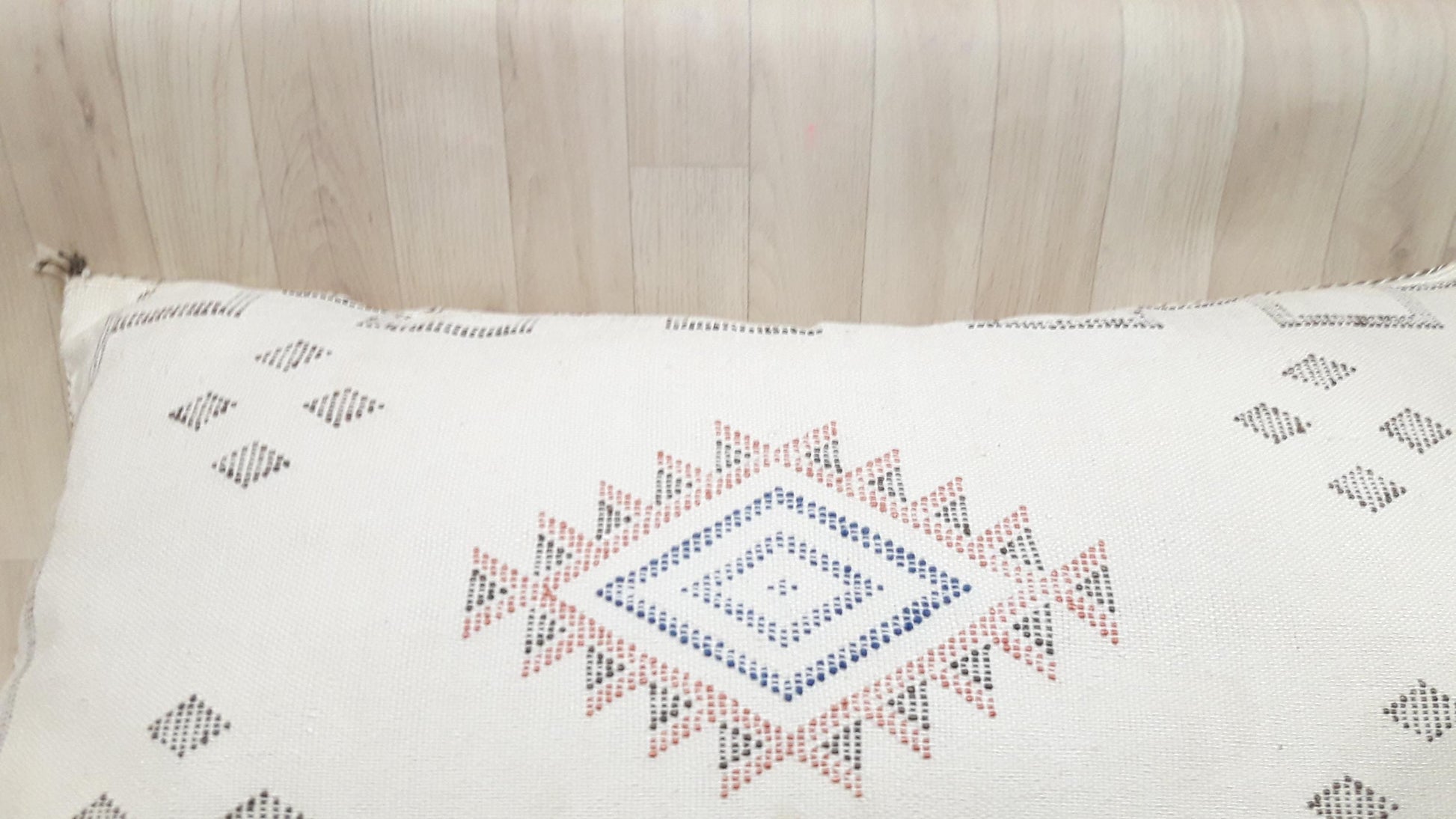 WHITE Cactus Silk Pillow Cover, Moroccan Boho Throw Pillow , Hand Woven Berber Pillow, Sabra Cactus Silk Cushion Cover,Pillow,Cushion