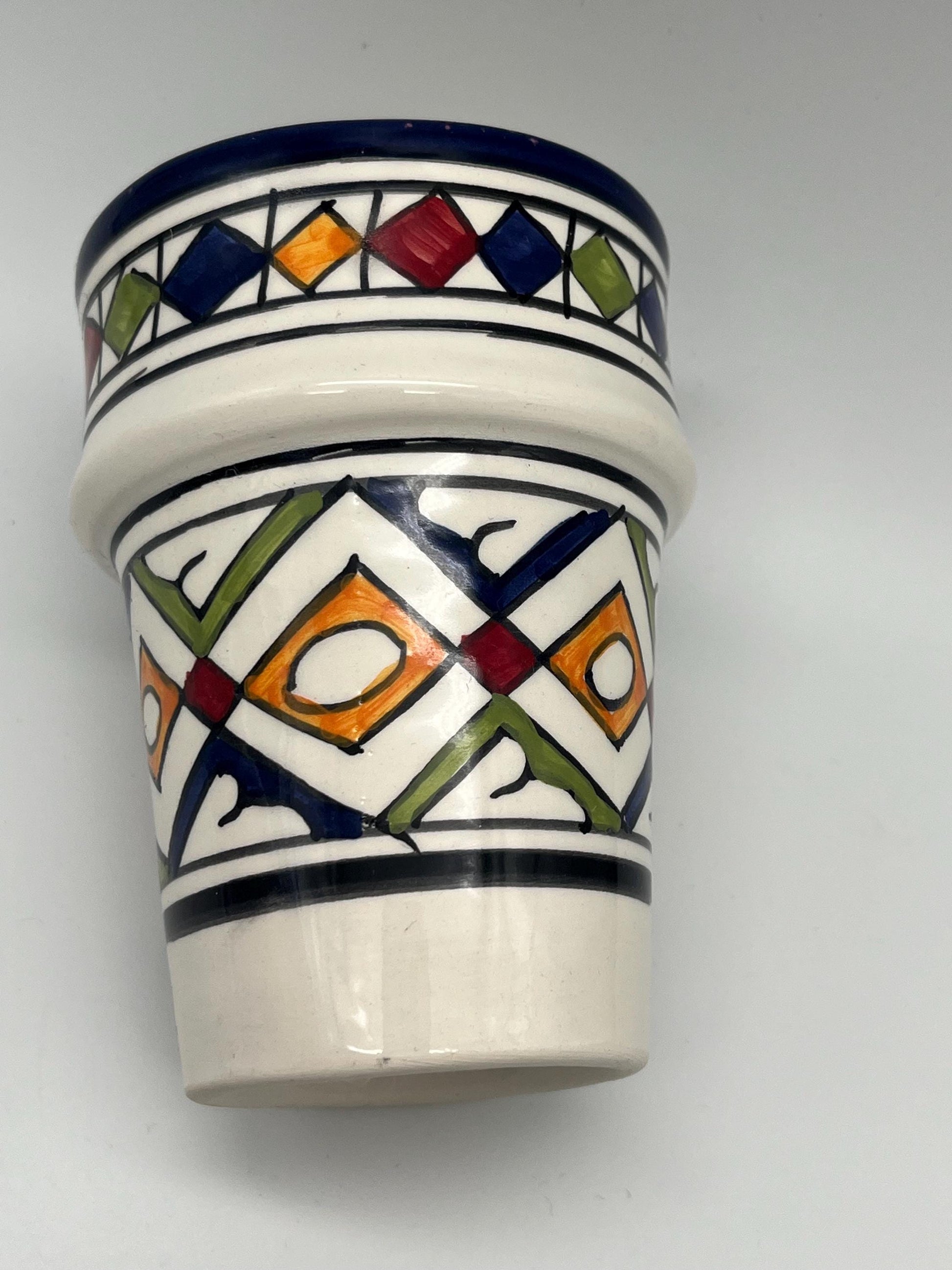 Moroccan Beldi Mug, Handmade, Boho Ceramic Tea Mug from Morocco
