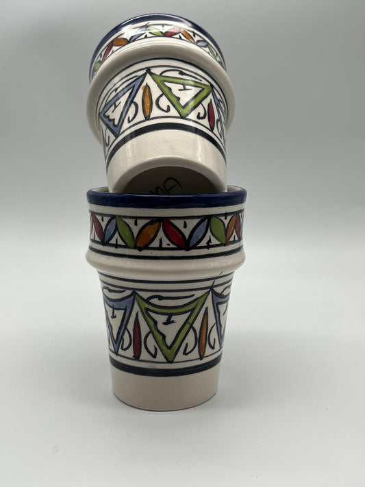 Moroccan Beldi Mug, Handmade, Boho Ceramic Tea Mug from Morocco