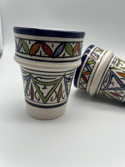 Moroccan Beldi Mug, Handmade, Boho Ceramic Tea Mug from Morocco