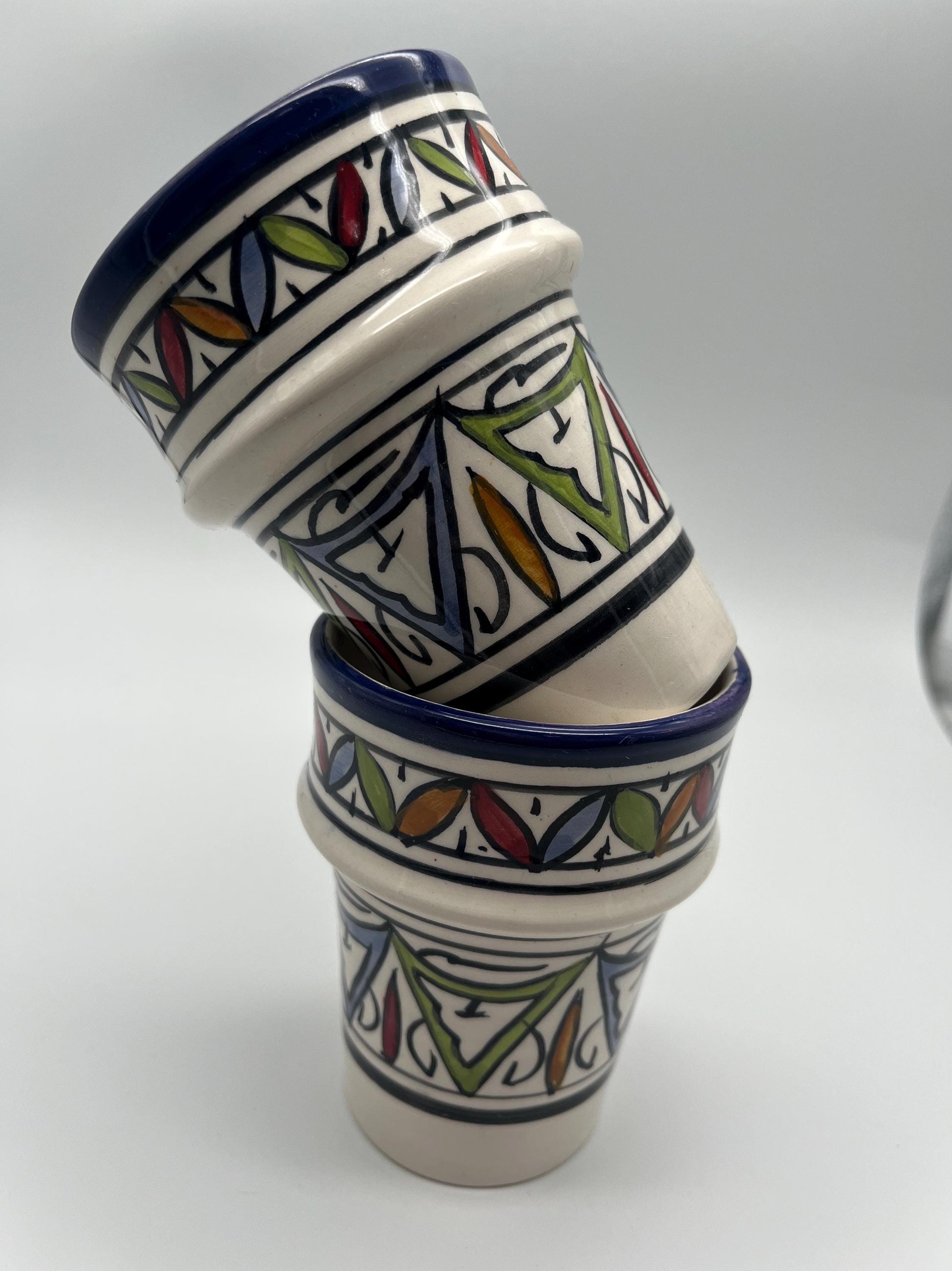 Moroccan Beldi Mug, Handmade, Boho Ceramic Tea Mug from Morocco