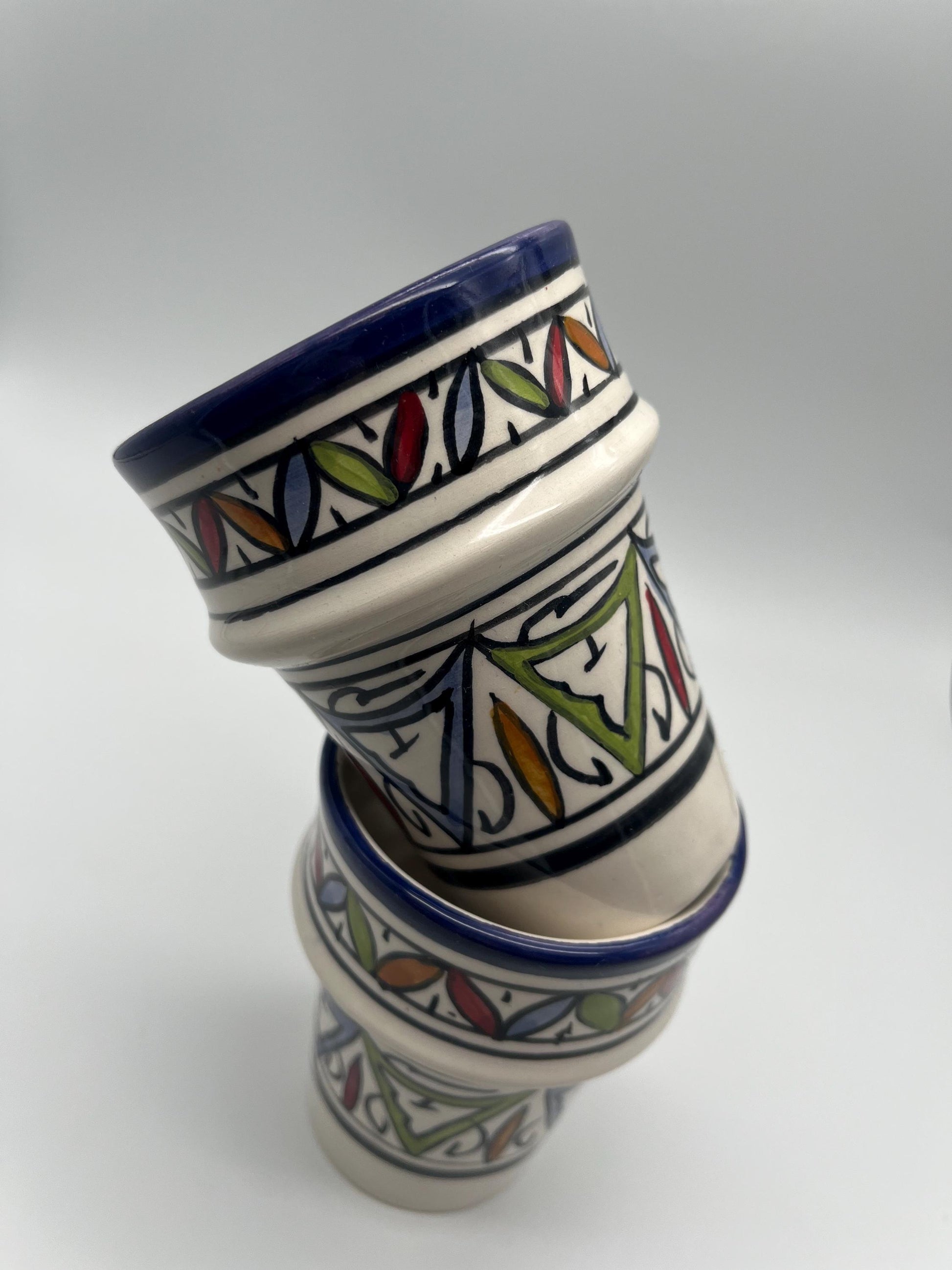 Moroccan Beldi Mug, Handmade, Boho Ceramic Tea Mug from Morocco