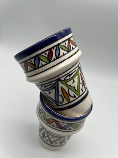 Moroccan Beldi Mug, Handmade, Boho Ceramic Tea Mug from Morocco