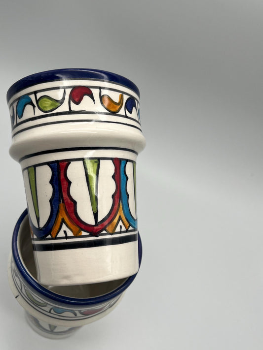 Moroccan Beldi Mug, Handmade, Boho Ceramic Tea Mug from Morocco