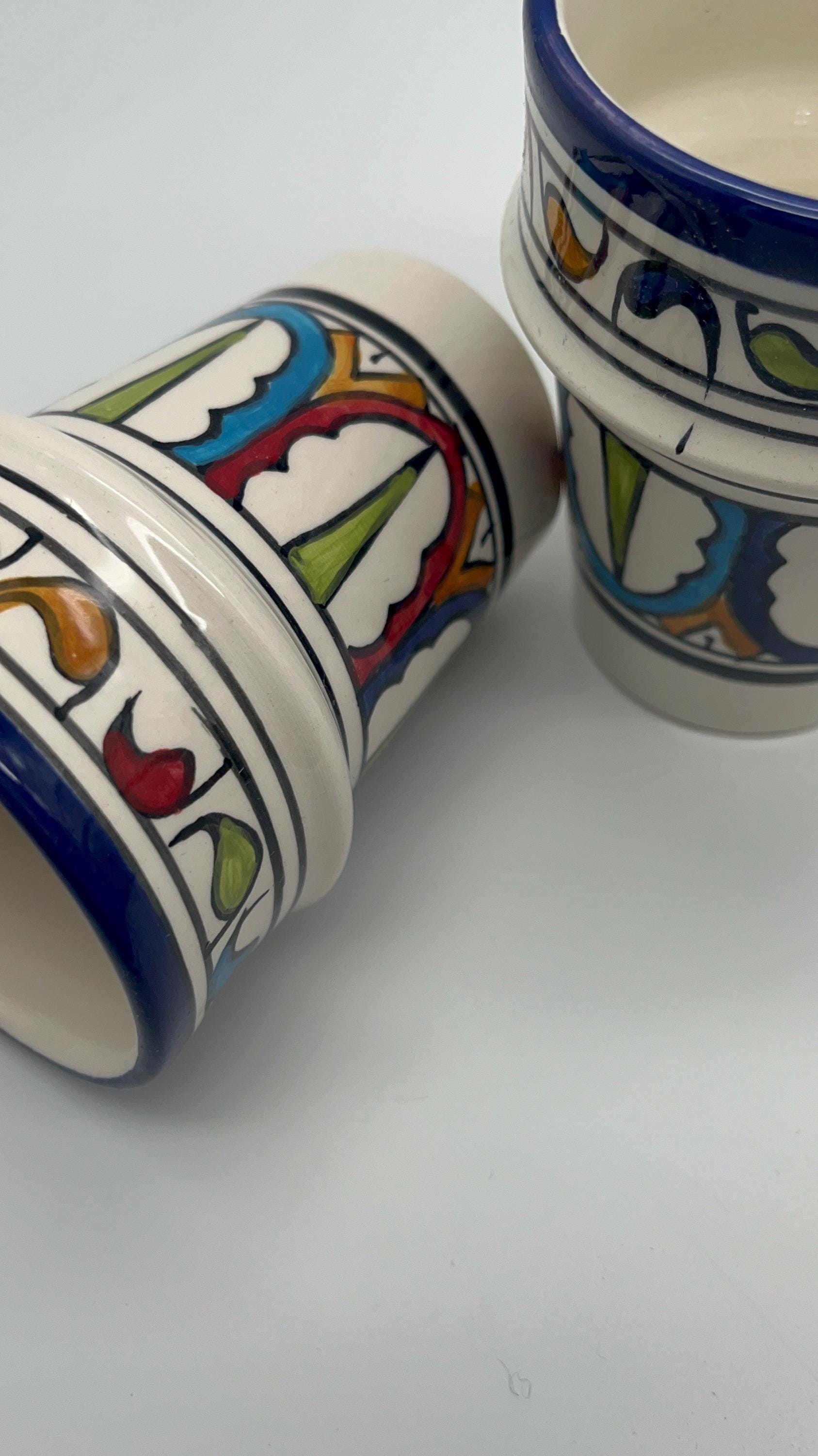 Moroccan Beldi Mug, Handmade, Boho Ceramic Tea Mug from Morocco