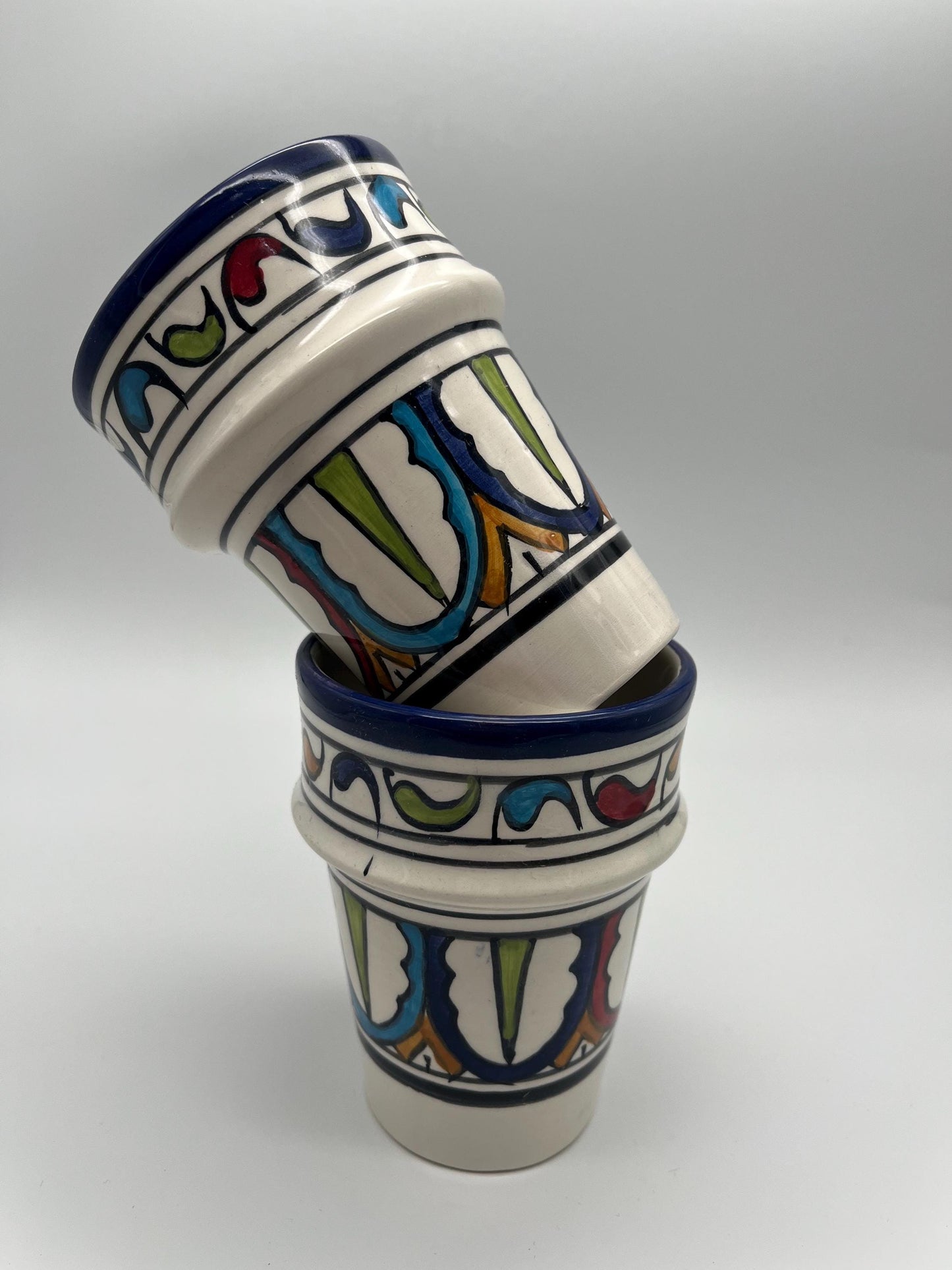 Moroccan Beldi Mug, Handmade, Boho Ceramic Tea Mug from Morocco