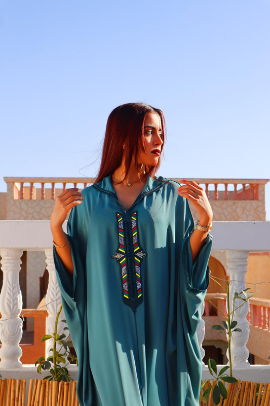 Caftan Luxury, Women'S Caftan Dress with Head Cover, Moroccan & African Style Abaya,Long Sleeve, Caftans, Caftan Maxi Dress, Cotton Caftan