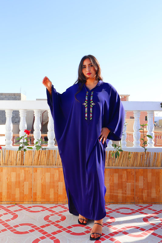 Caftan Luxury, Women'S Caftan Dress with Head Cover, Moroccan & African Style Abaya,Long Sleeve, Caftans, Caftan Maxi Dress, Cotton Caftan