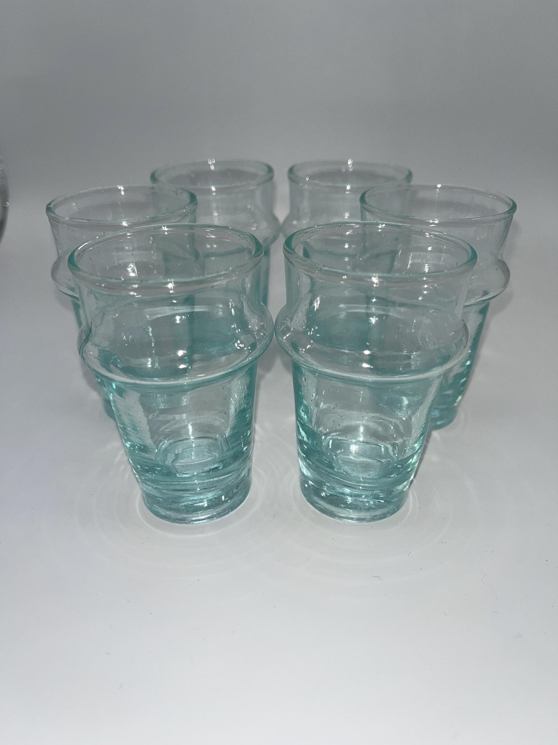 Handmade Moroccan Tea Glass, Set of 6 Beldi Glasses, Unique Kitchen Tea Cups, Clear Glass Mugs, High Quality Kitchen Accessories,