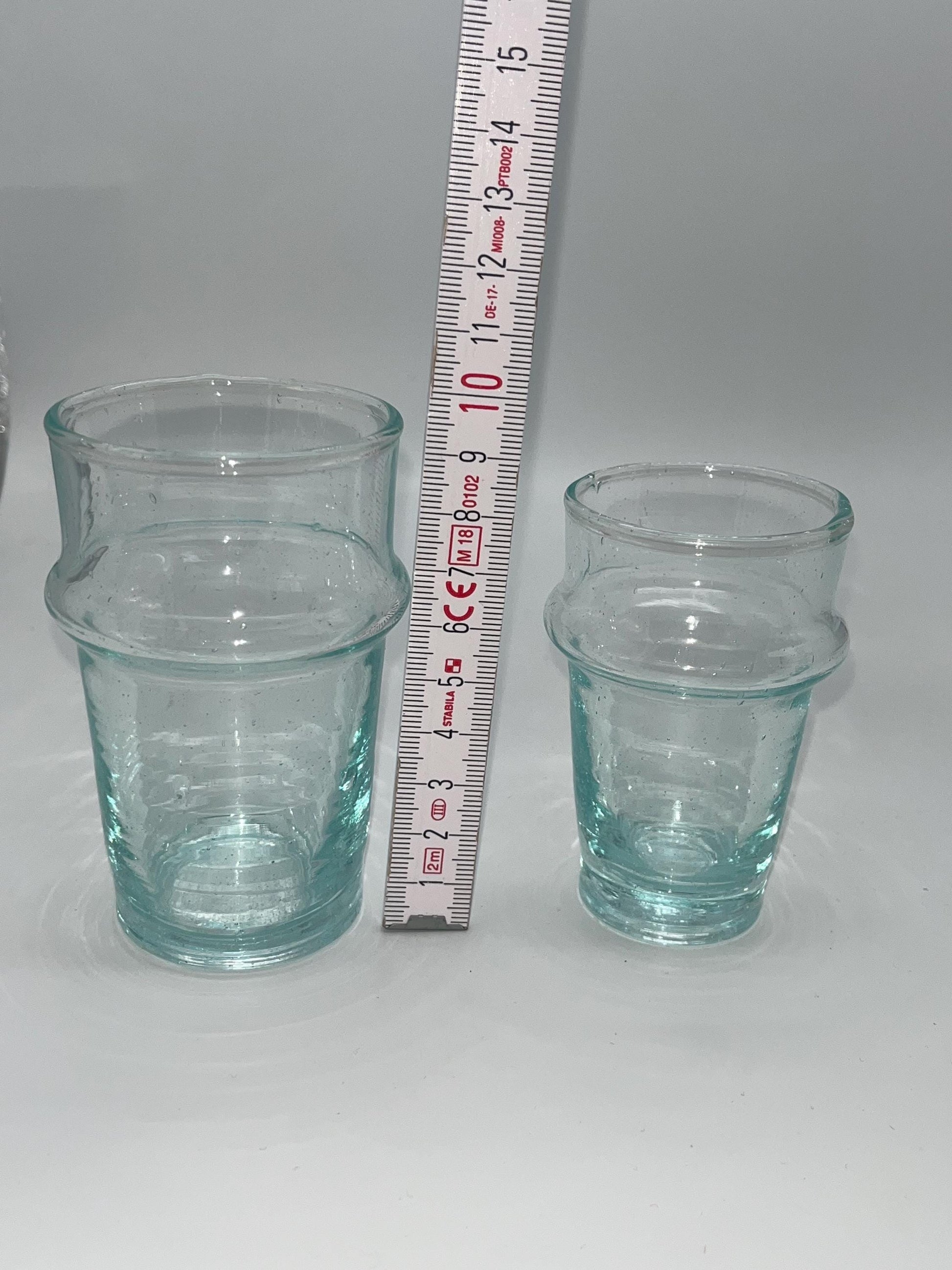 Handmade Moroccan Tea Glass, Set of 6 Beldi Glasses, Unique Kitchen Tea Cups, Clear Glass Mugs, High Quality Kitchen Accessories,