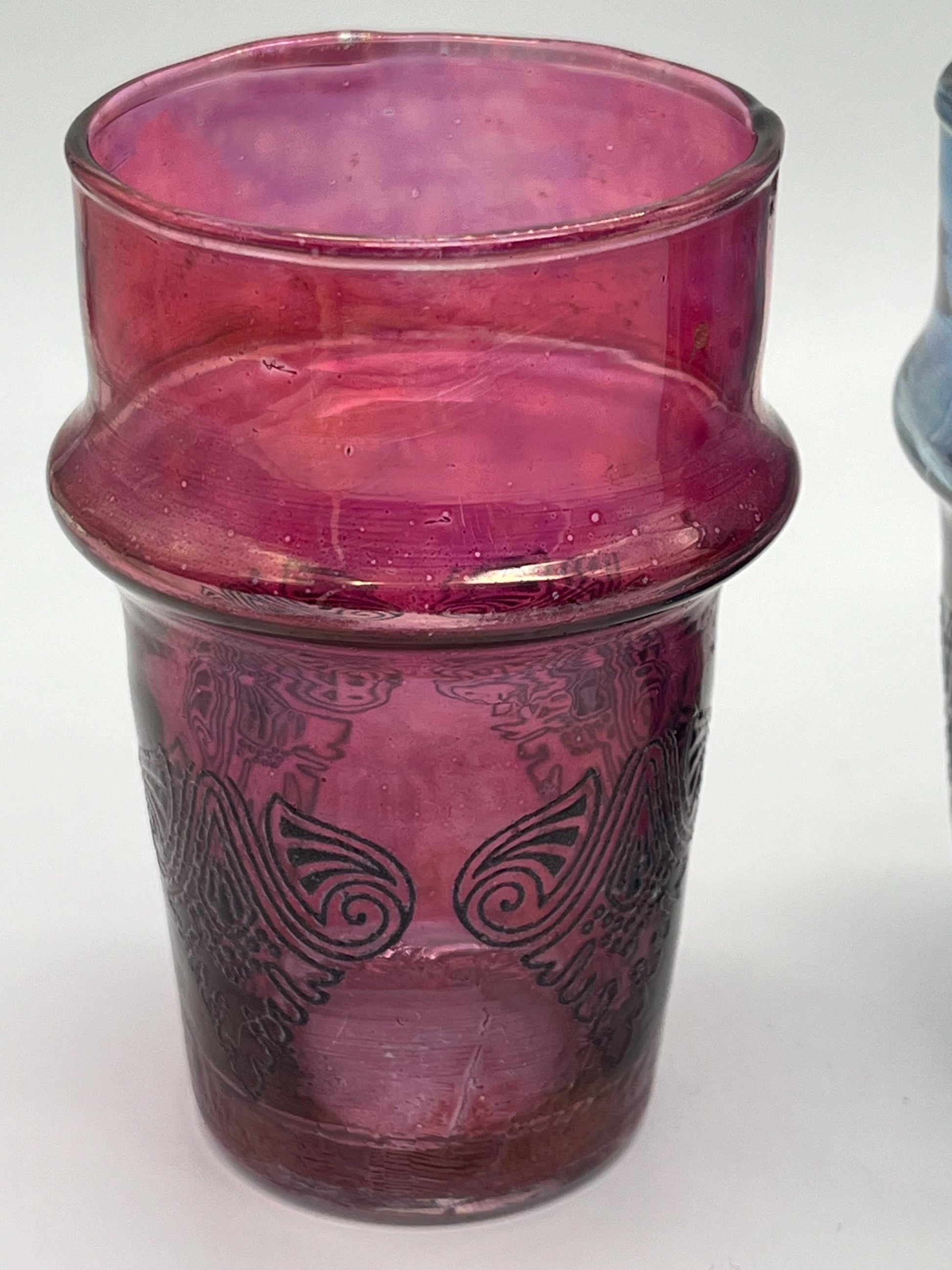 12 Colorful Moroccan Beldi Glasses, Handmade from Moroccan Craftsmanship