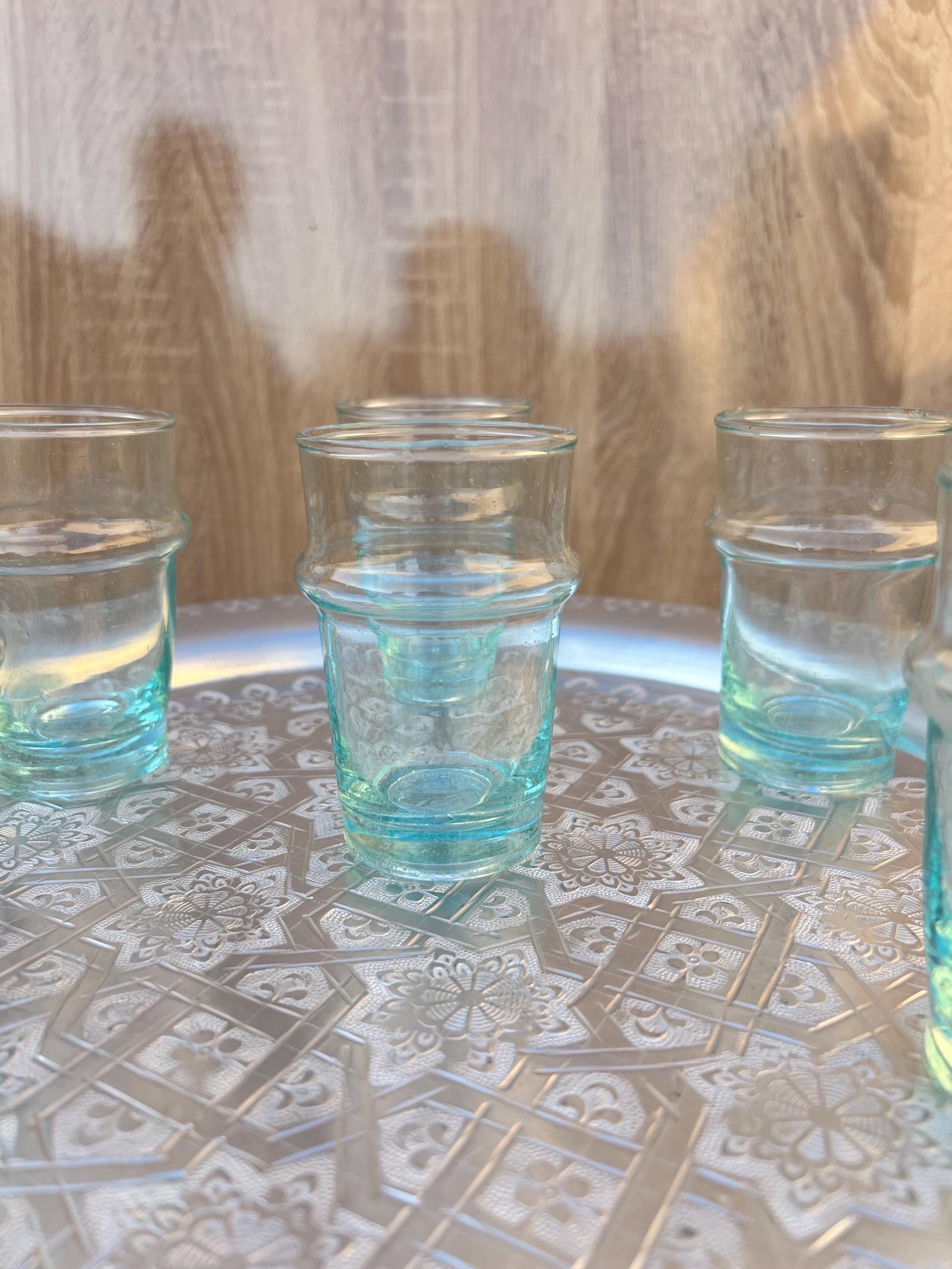 Moroccan Teacup Set of 6 Beldi Glasses Handmade