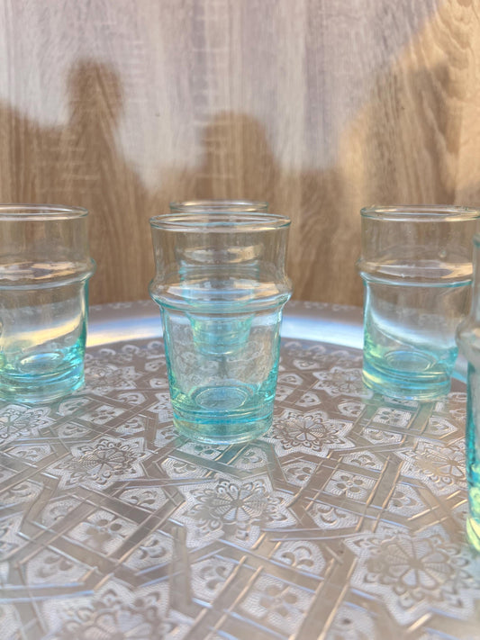 Moroccan Teacup Set of 6 Beldi Glasses Handmade