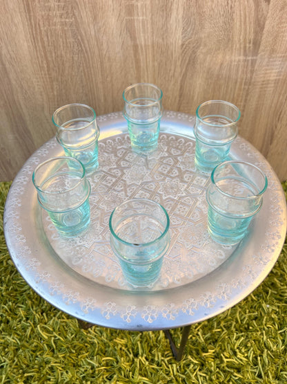Moroccan Teacup Set of 6 Beldi Glasses Handmade