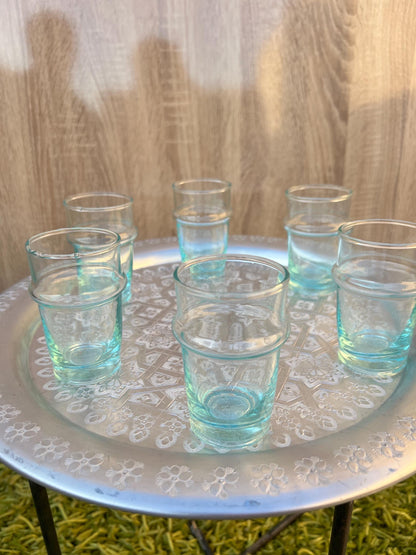 Moroccan Teacup Set of 6 Beldi Glasses Handmade